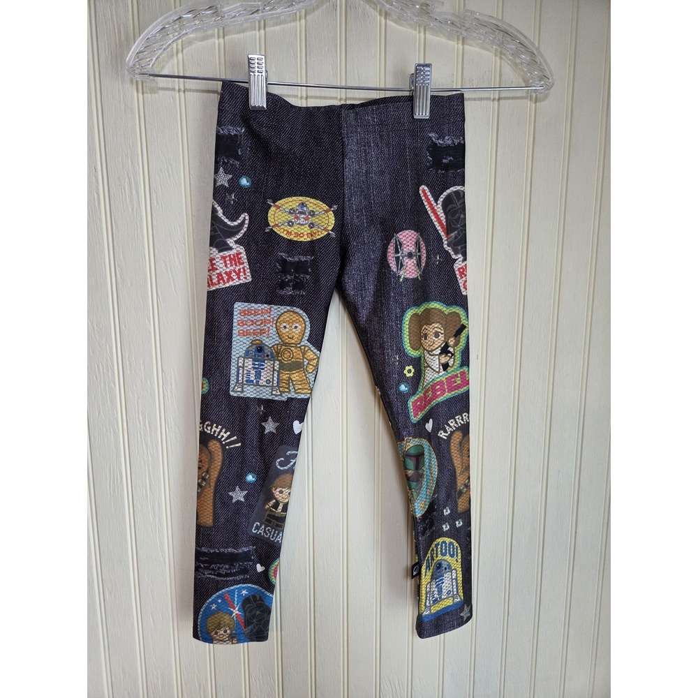 Terez‎ Leggings Girls Large Multicolor Star Wars Disney Patchwork Ankle USA